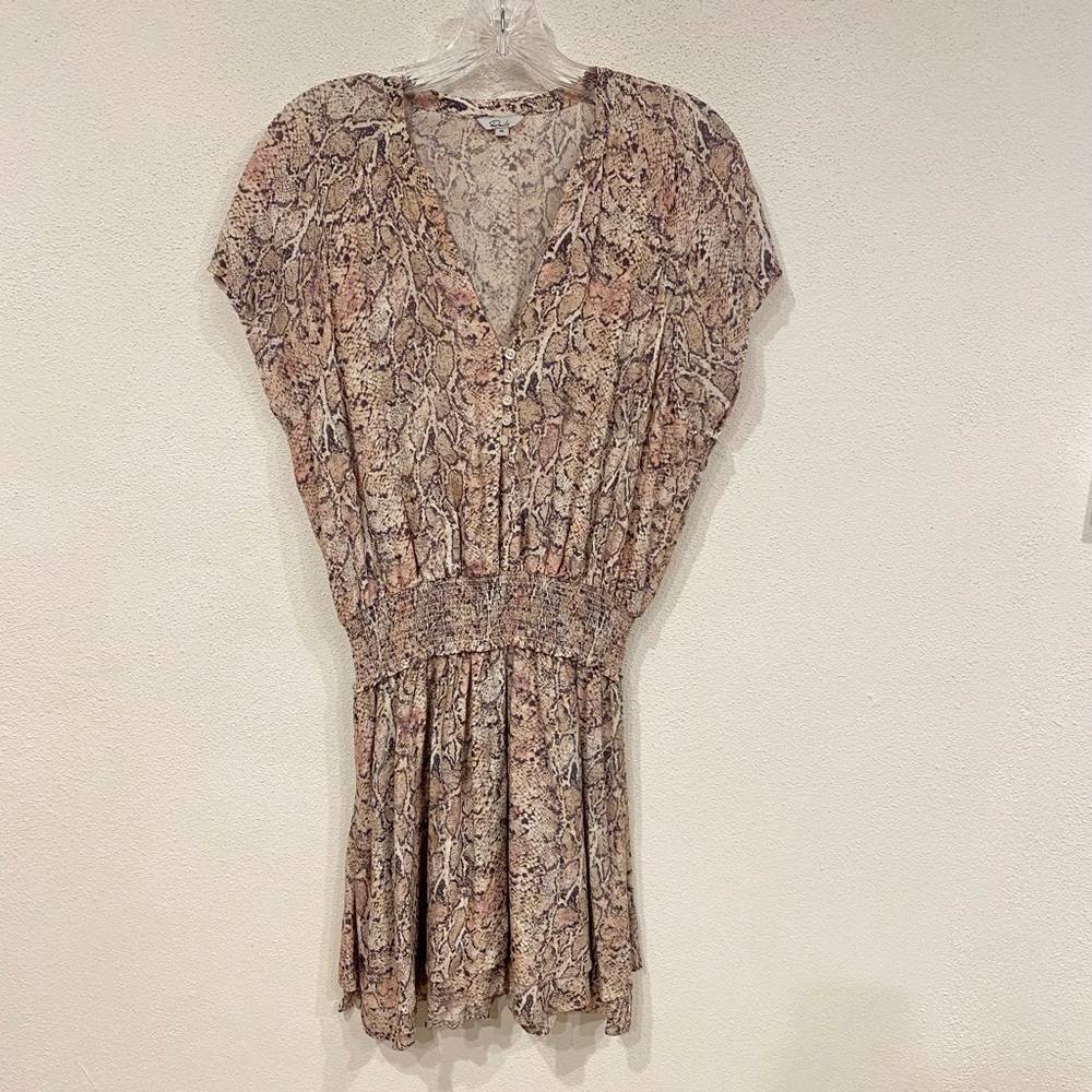 Rails Karla Watercolor Snake Print Dress Size Medium EUC - Picture 2 of 5